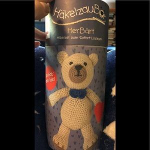 Vintage German Teddy Bear Needlepoint Kit HakelzauBAR RARE! Holiday Fun! Vtg NEW